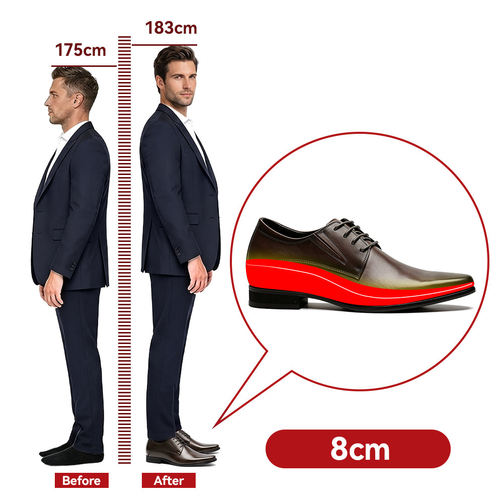 BUTY PODWYŻSZAJĄCE LUCIANO +8 CM